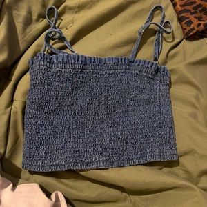 Abercrombie & Fitch Denim Tube Top